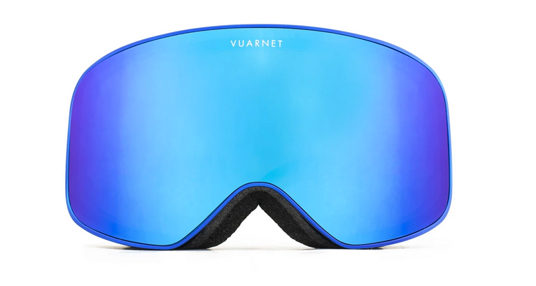 Vuarnet wide ski mask 2020 0003 for skiig blue metallic lente grey blue flash Ottica Centro Russi Ravenna